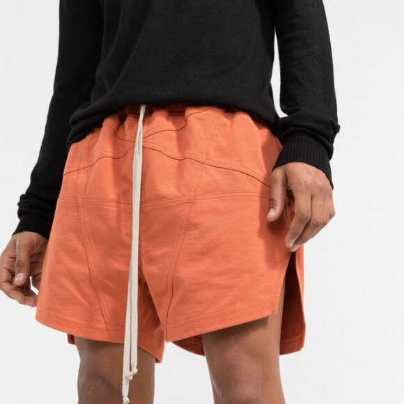 Rick Owens: EU46 Orange Slit Seam Pentagram Boxers Shorts FW22 Strobe - Picture 10 of 14